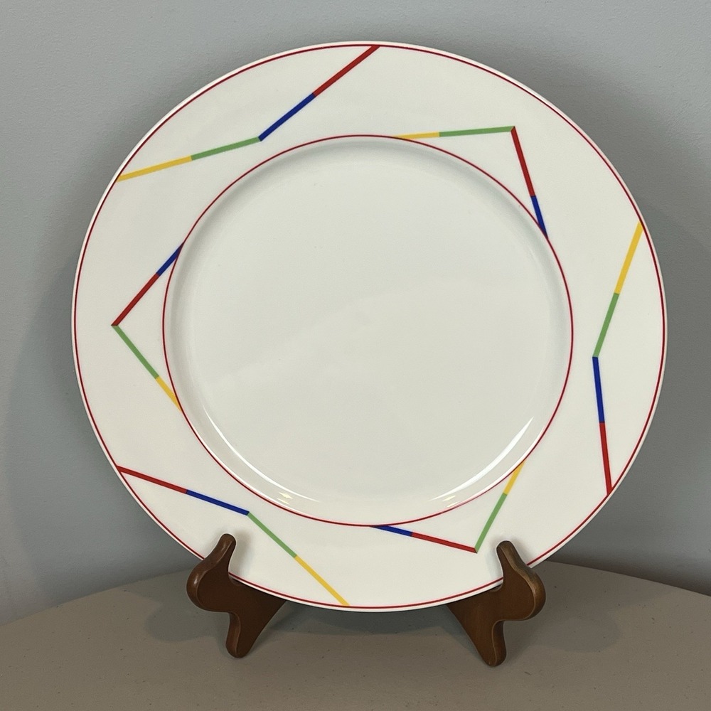 International Rhythm Stoplights Chop Plate 12.25" White with Primary Colors